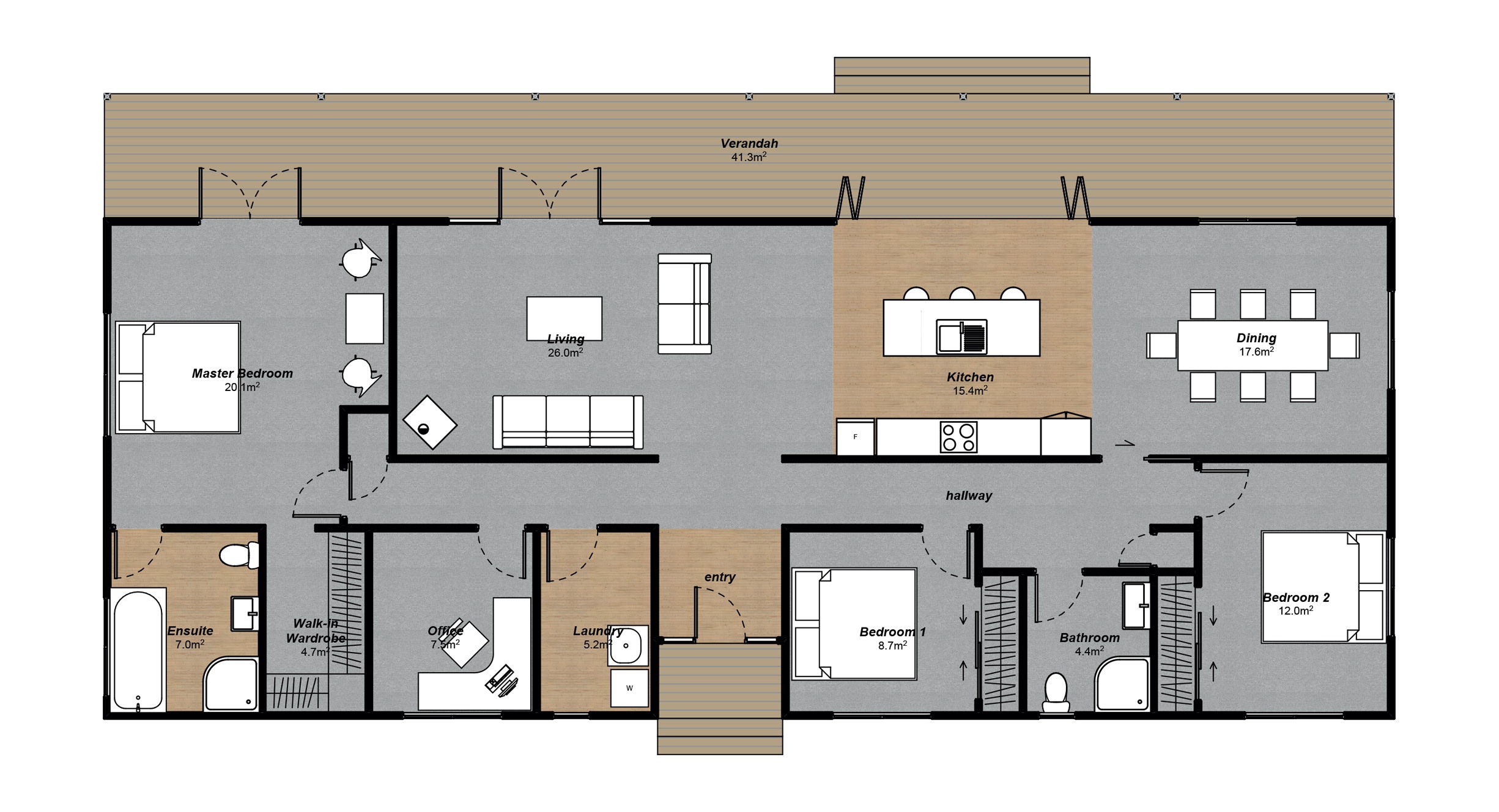 Lindis 3 bedroom floorplan