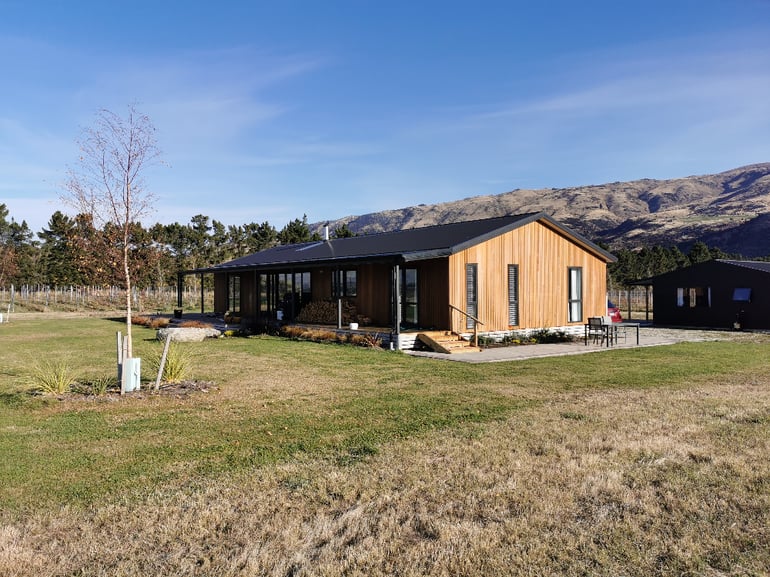 Cedar cladded house