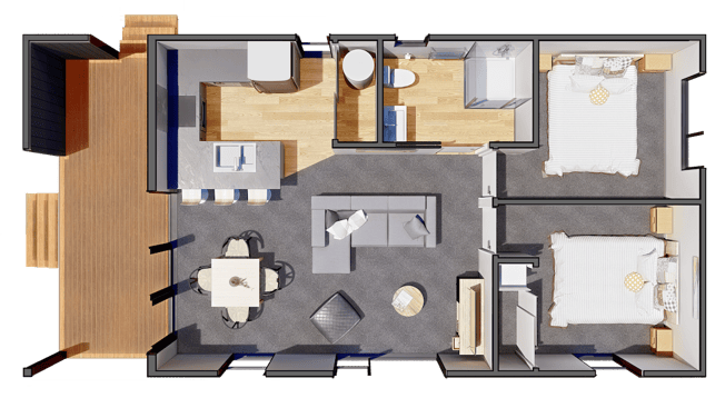 2 bedroom granny flat by Genius Homes