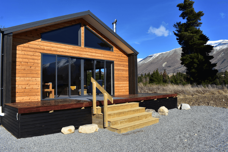 Prefab exterior and landscaping