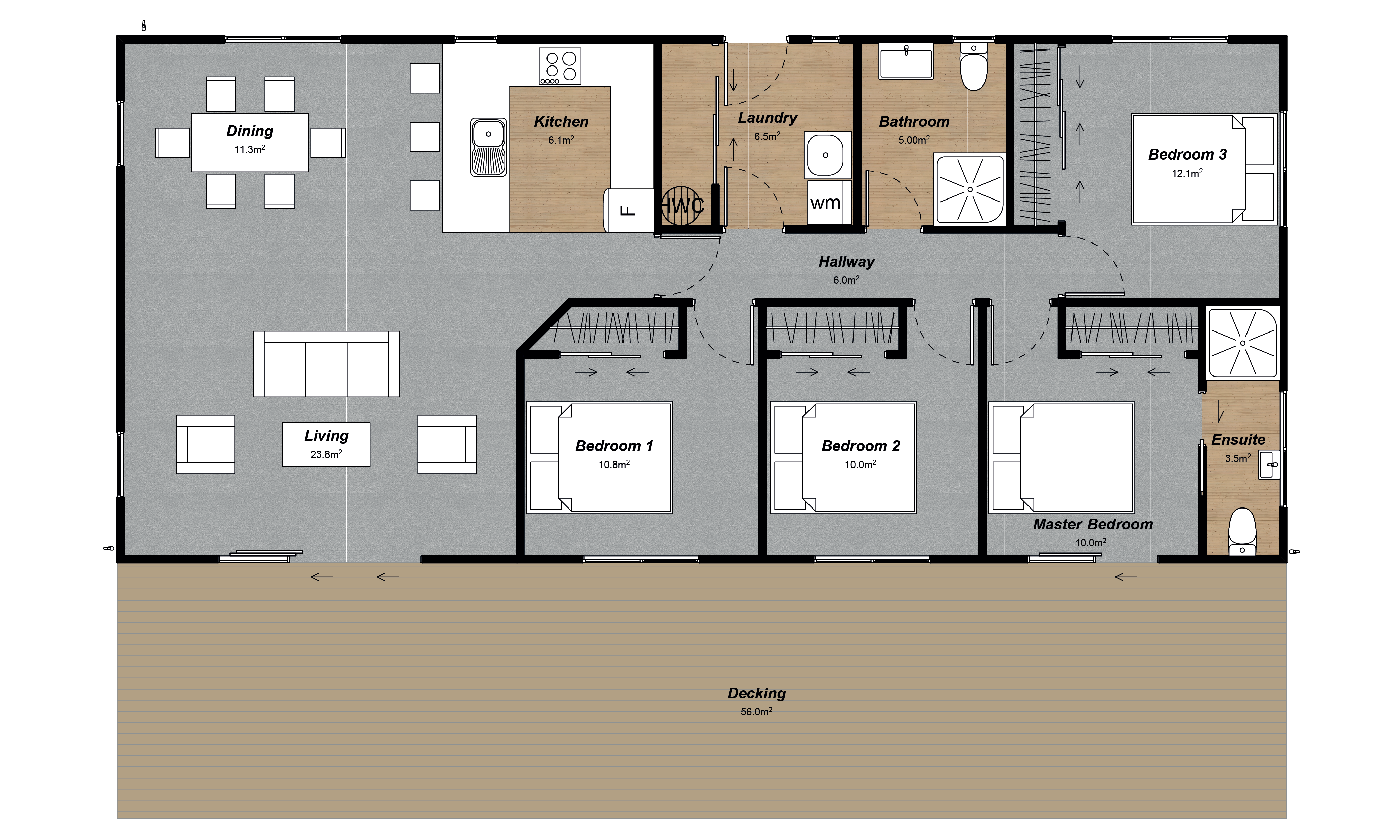 Mackenzie modern 4 bedroom house plan