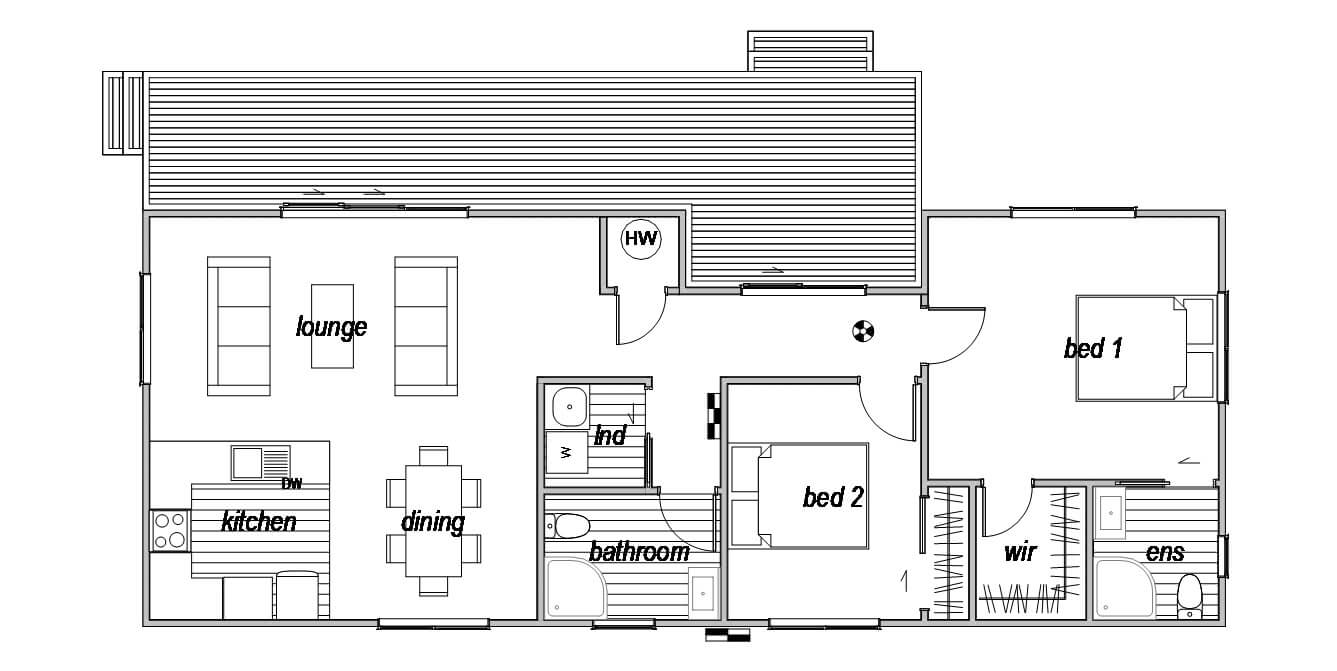 2 bedroom house layout