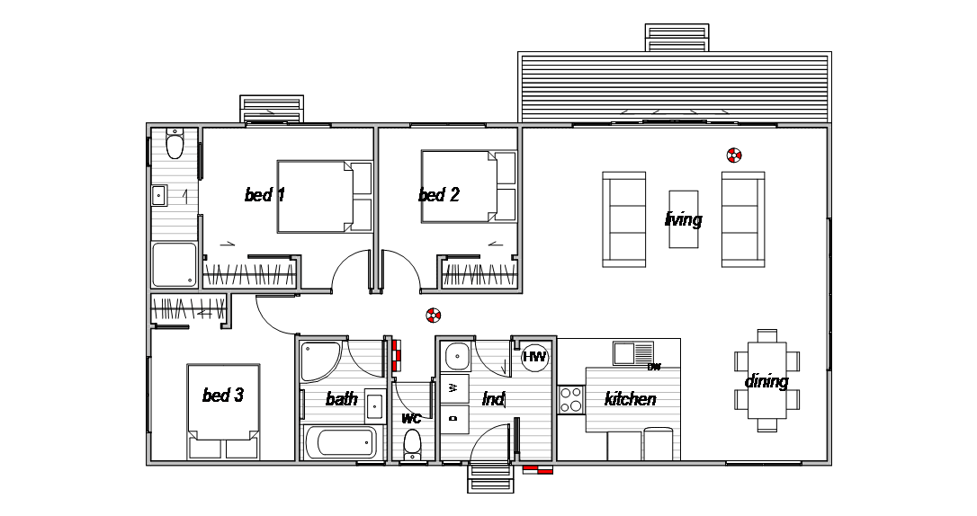 MAYFIELD floor plan prefab home