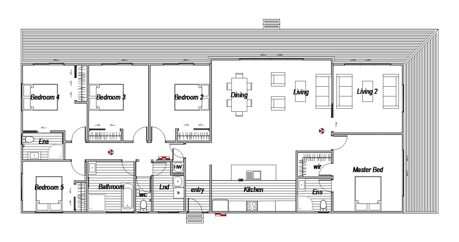 5 bedroom house layout