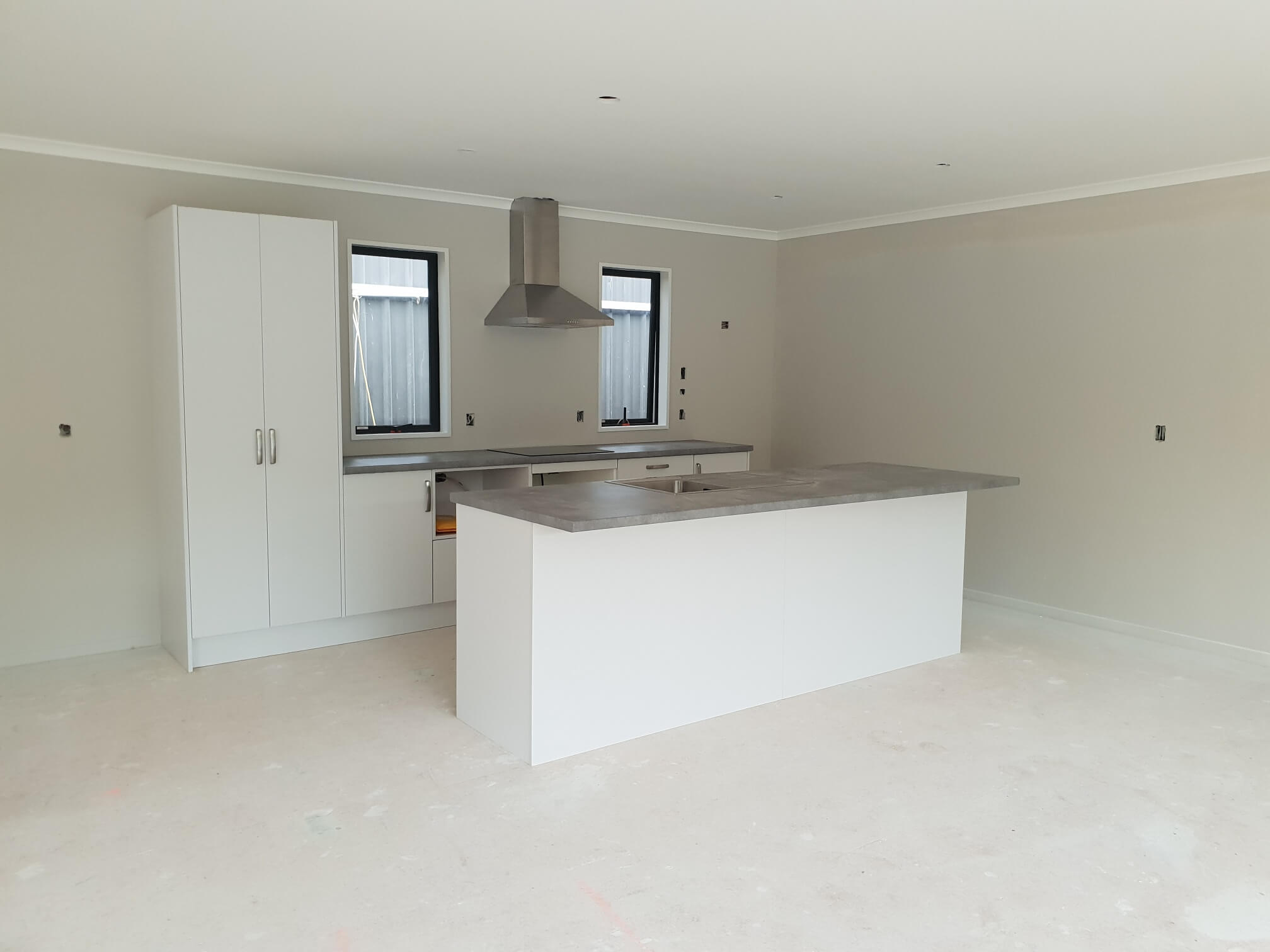 Kitchen installation in our Genius Homes prefab house